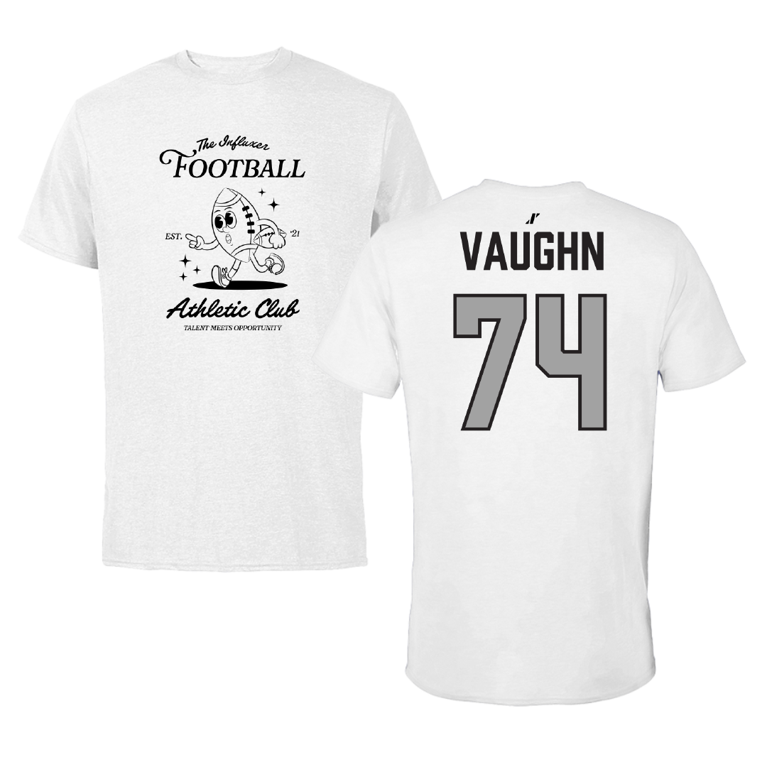 Football White Influxer Athletic Club Tee - #74 Andre Vaughn