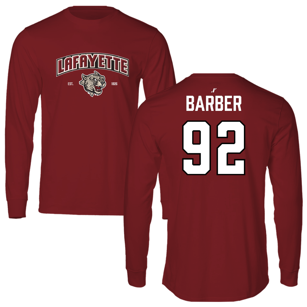 Lafayette College Football Cardinal General Long Sleeve - #92 Will Barber