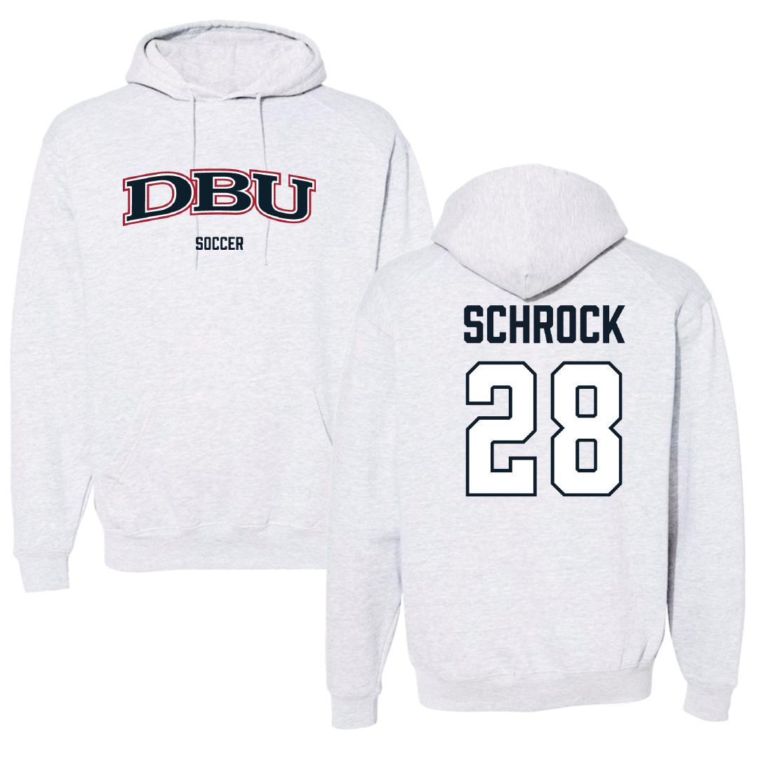 Dallas Baptist University Soccer (W) Light Gray Hoodie - #28 Sophia Schrock