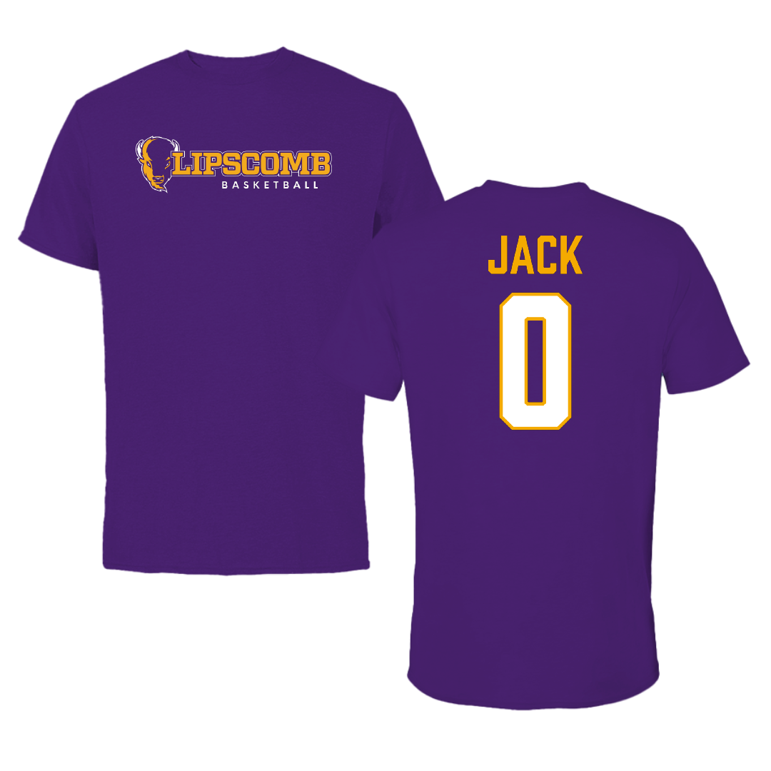 Lipscomb University Basketball (M) Royal Purple Performance Tee - #0 Luke Jack