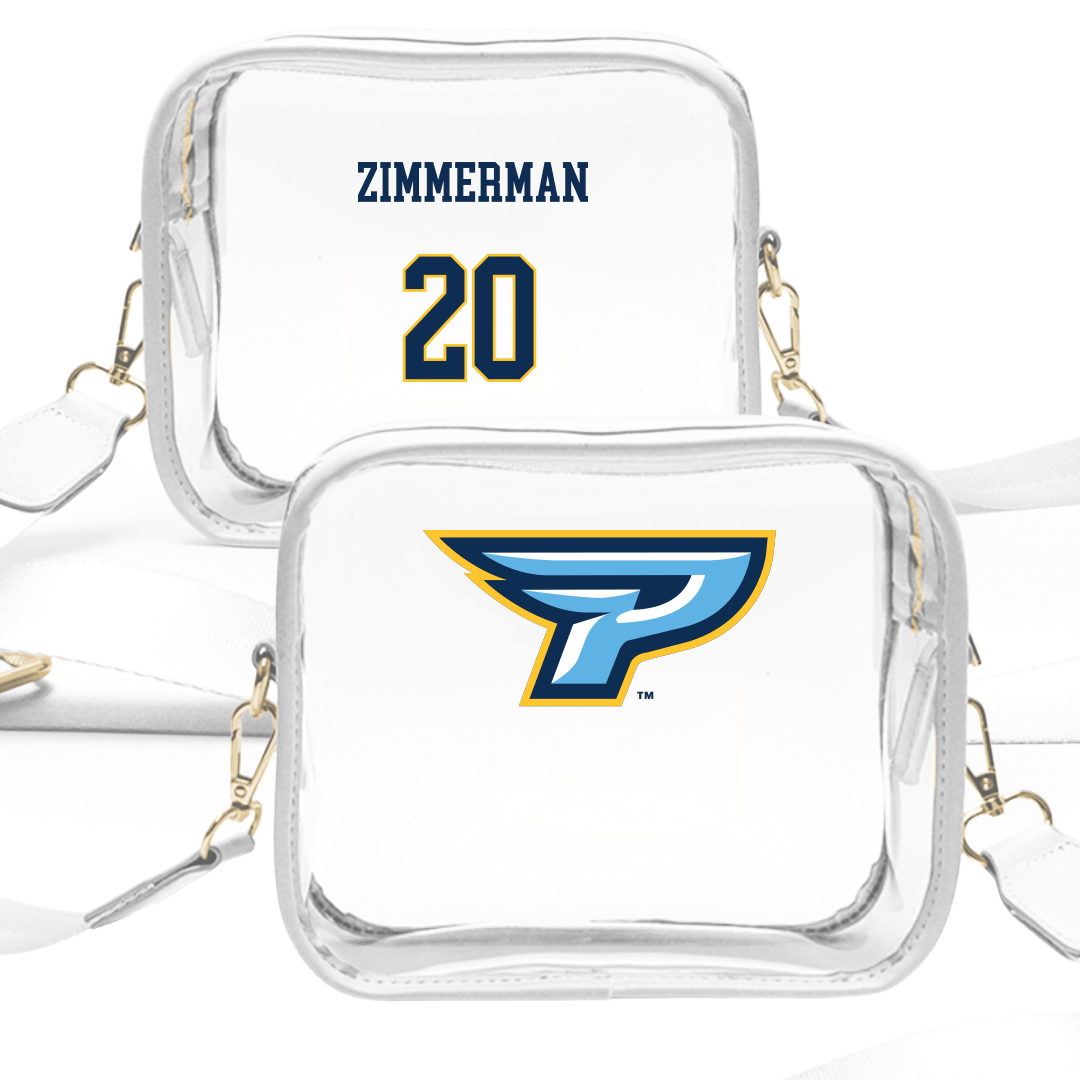 Point University Lacrosse (M) White Clear Stadium Bag - #20 Cooper Zimmerman