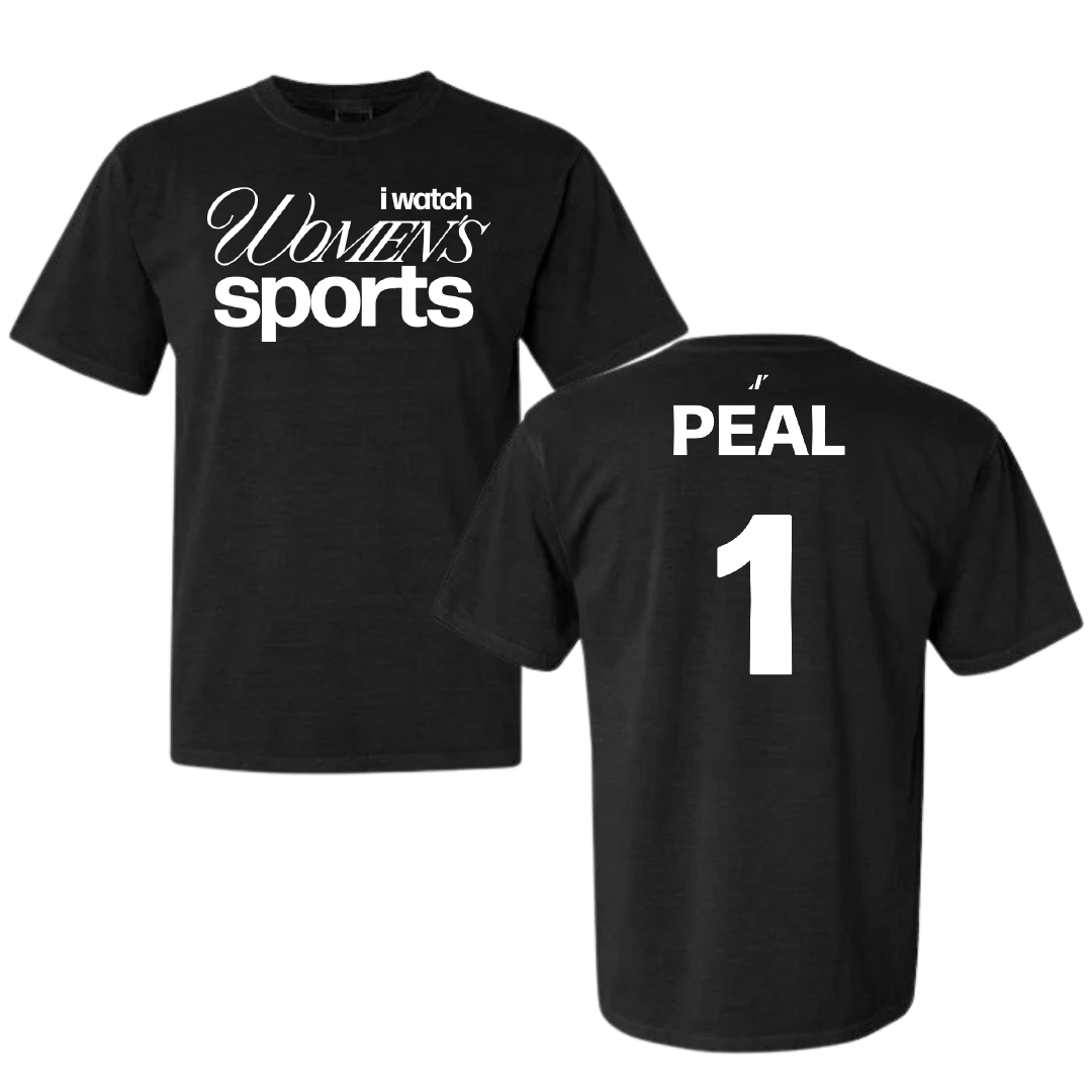 Texas A&M University-Kingsville Softball Black WHM Comfort Colors Tee - #1 Shelbie Peal