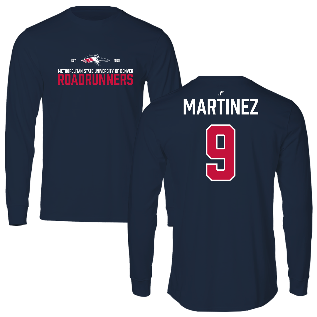 Metropolitan State University of Denver Baseball Navy General Long Sleeve - #9 Alek Martinez