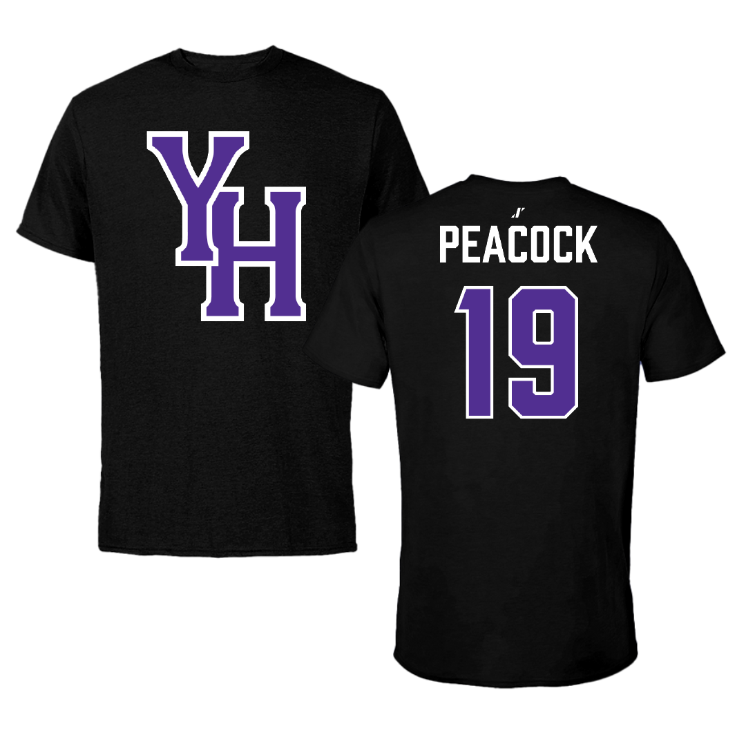 Young Harris College Lacrosse Black Performance Tee - #19 Braxton Peacock
