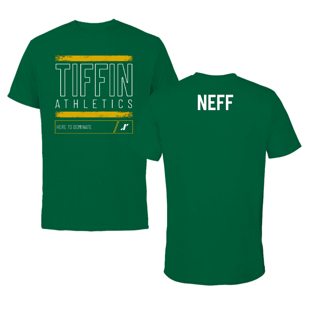 Tiffin University Tennis Green Dominate Tee - James Neff