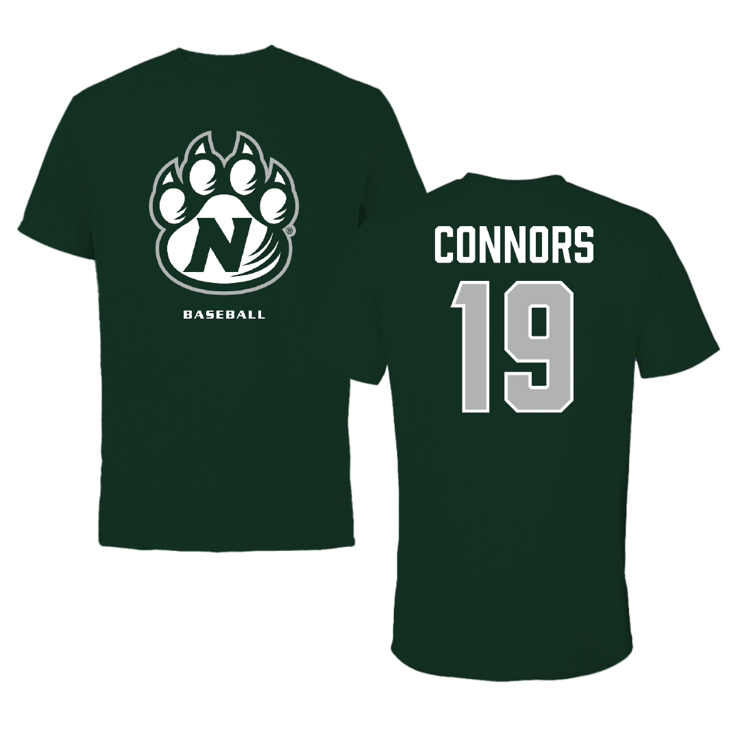 Northwest Missouri State University Baseball Forest Green Mascot Tee - #19 John Connors
