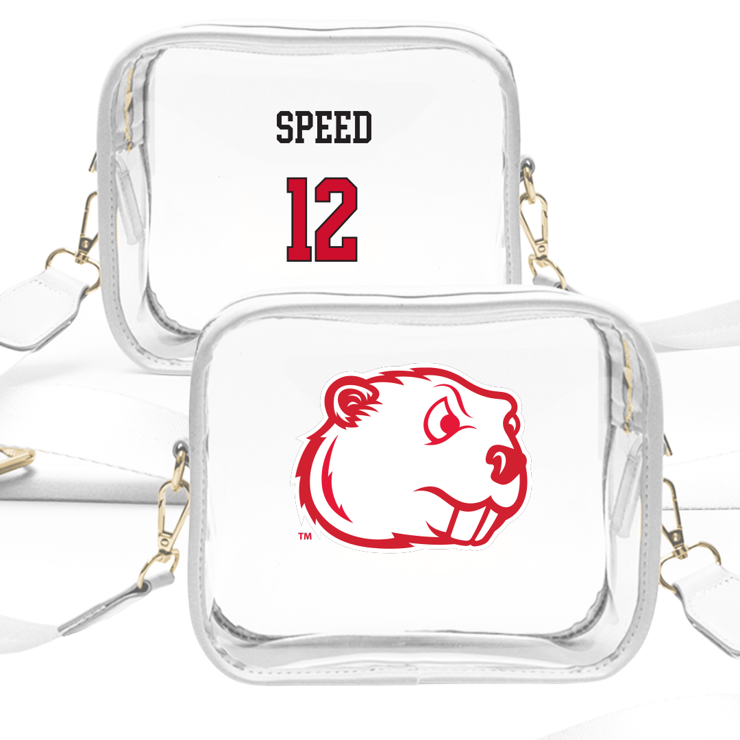 Minot State University Football White Clear Stadium Bag - #12 Kevin Speed