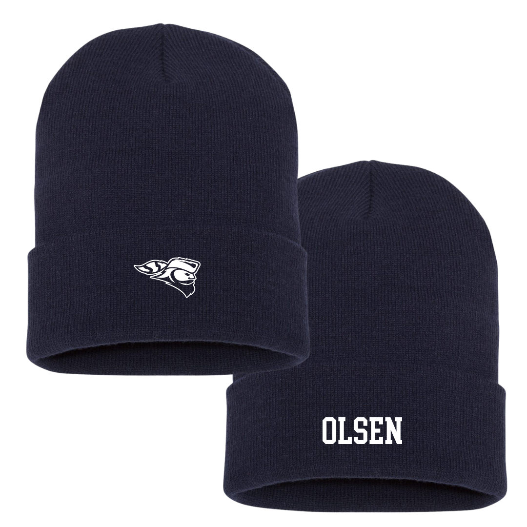 Carroll University Baseball Navy Beanie - #21 Ben Olsen