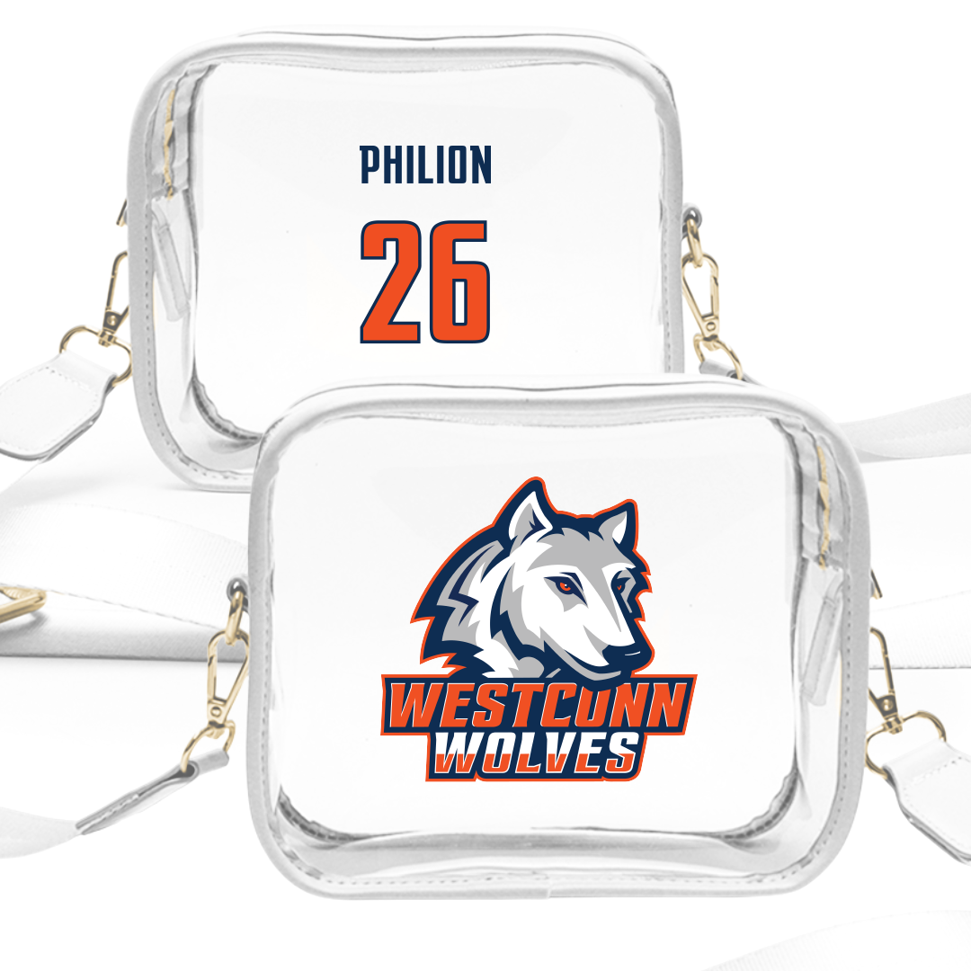Western Connecticut State University Lacrosse (W) White Clear Stadium Bag - #26 Hannah Philion