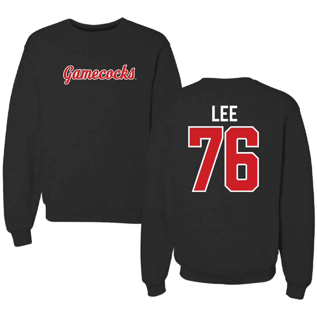 Jacksonville State University Football Black Crewneck - #76 Marvin Lee