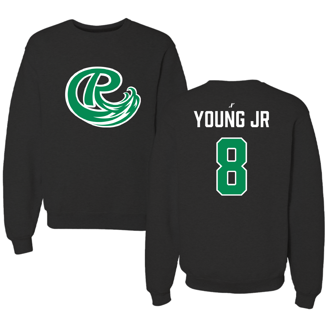 Roosevelt University Football Black Crewneck - #8 Jack Young Jr