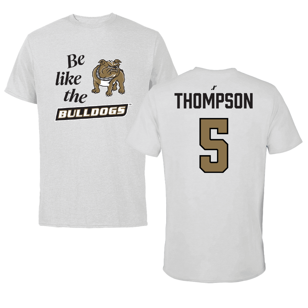 Bryant University Softball Light Gray Be Like Us Performance Tee - #5 Teagan Thompson