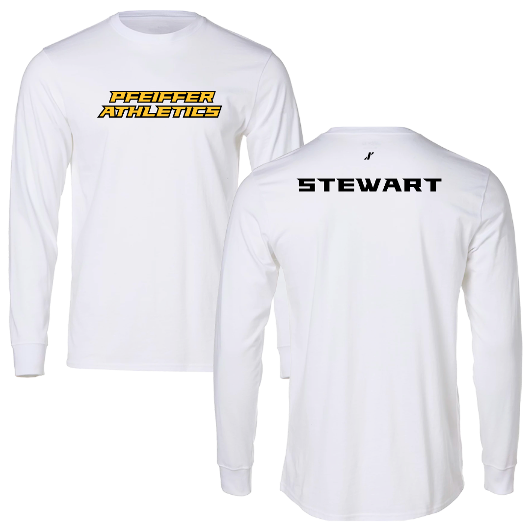 Pfeiffer University TF and XC White Long Sleeve - Drake Stewart