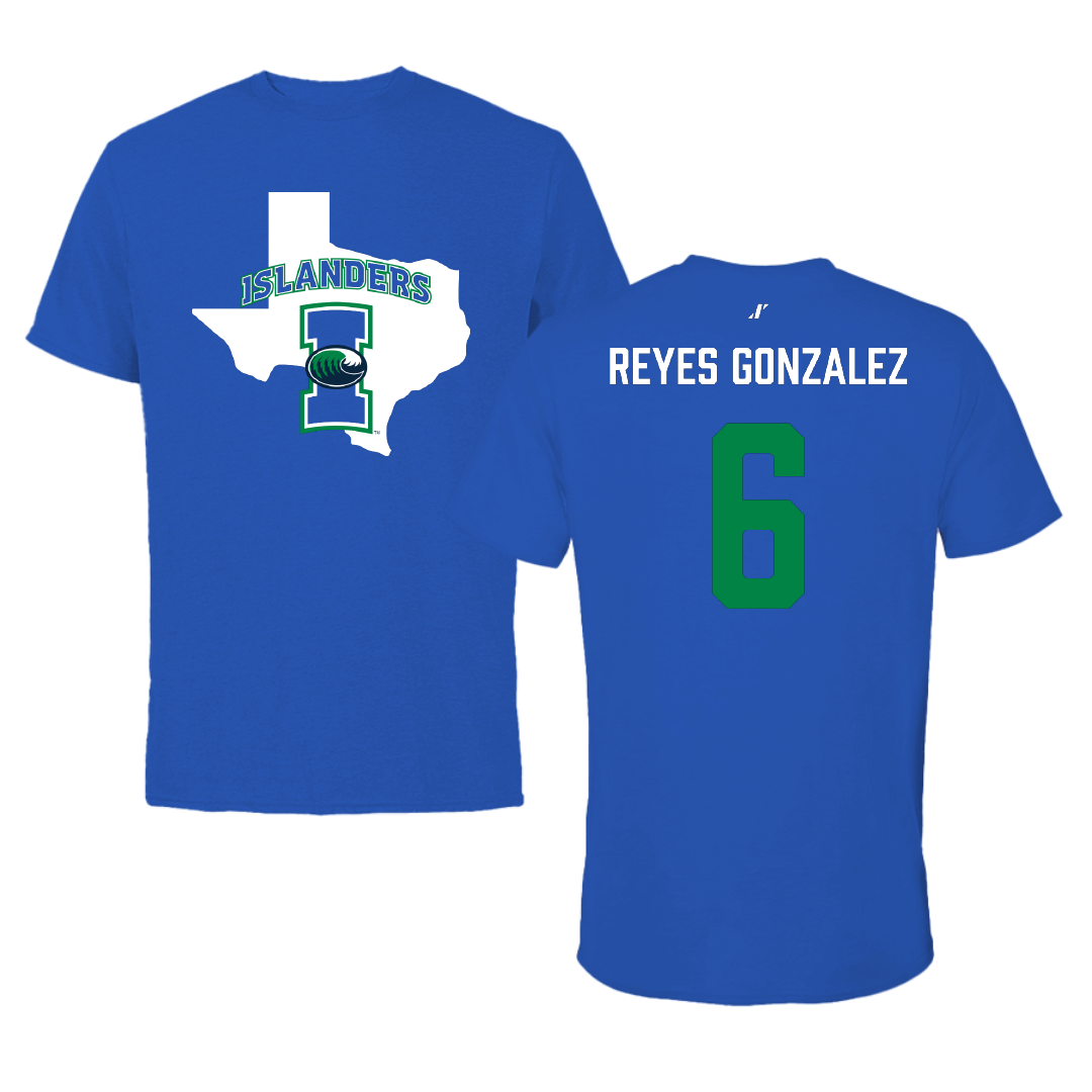 Texas A&M University-Corpus Christi Band Blue State Performance Tee - #6 Gerardo Reyes Gonzalez