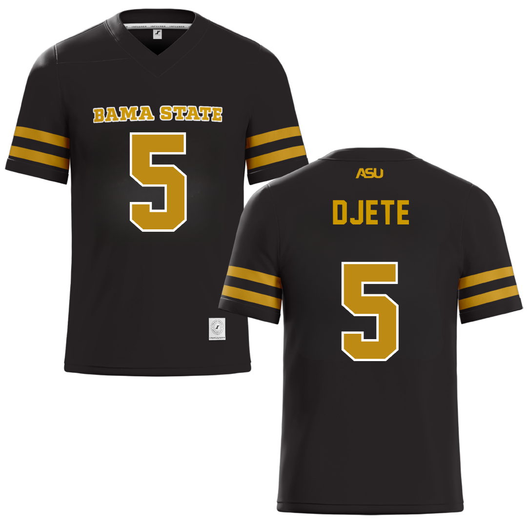 Alabama State University Black Football Jersey - #5 Dylan Djete