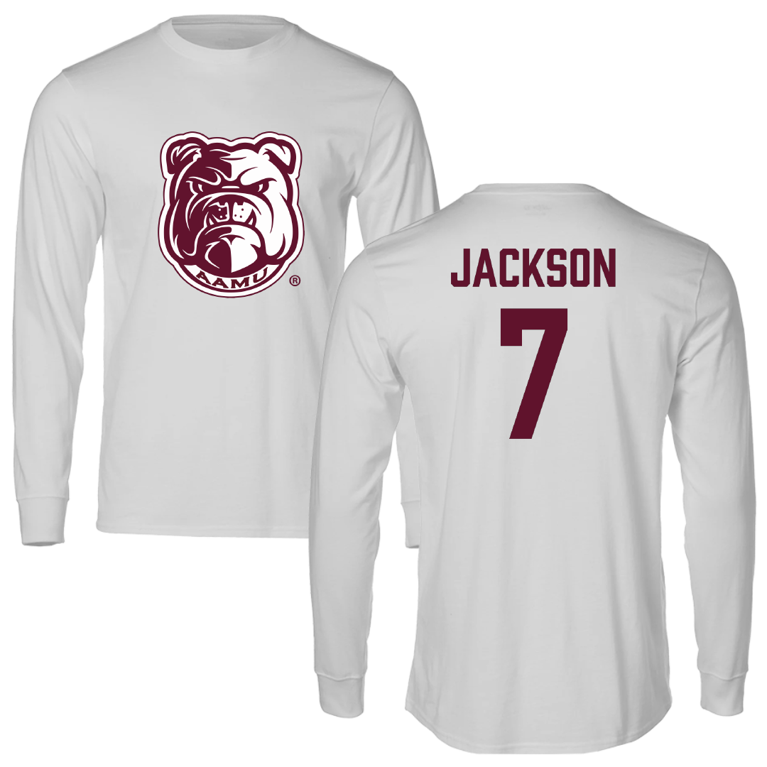 Alabama A&M University Baseball Light Gray Long Sleeve - #7 Miles Jackson