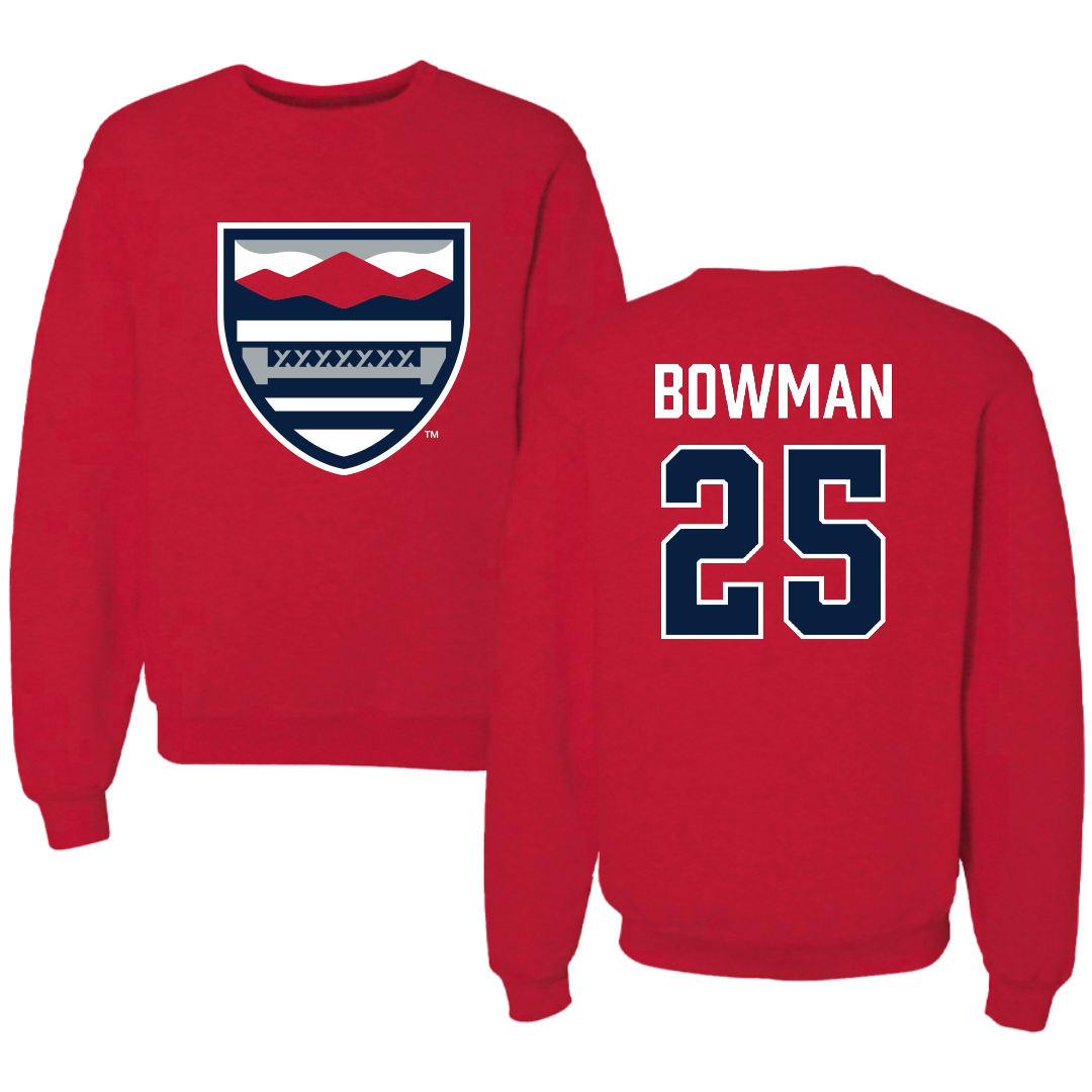 New England College Soccer Red Crewneck - #25 Madison Bowman