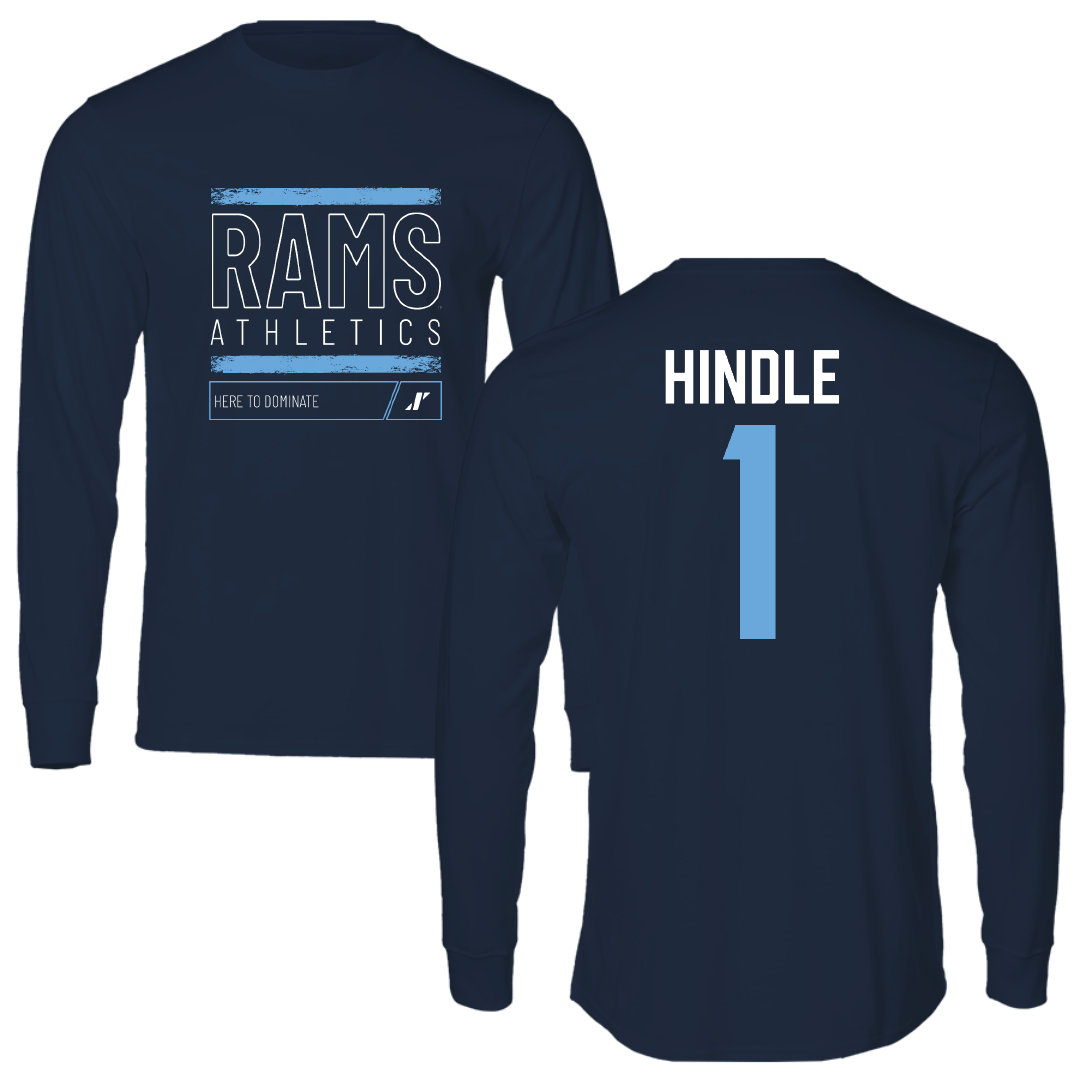 University of Rhode Island Baseball Navy Dominate Performance Long Sleeve - #1 Will Hindle