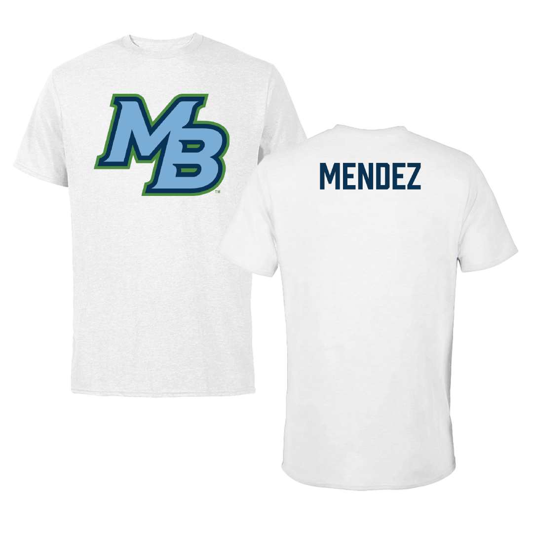 Cal State Monterey Bay TF and XC White Performance Tee - Logan Mendez