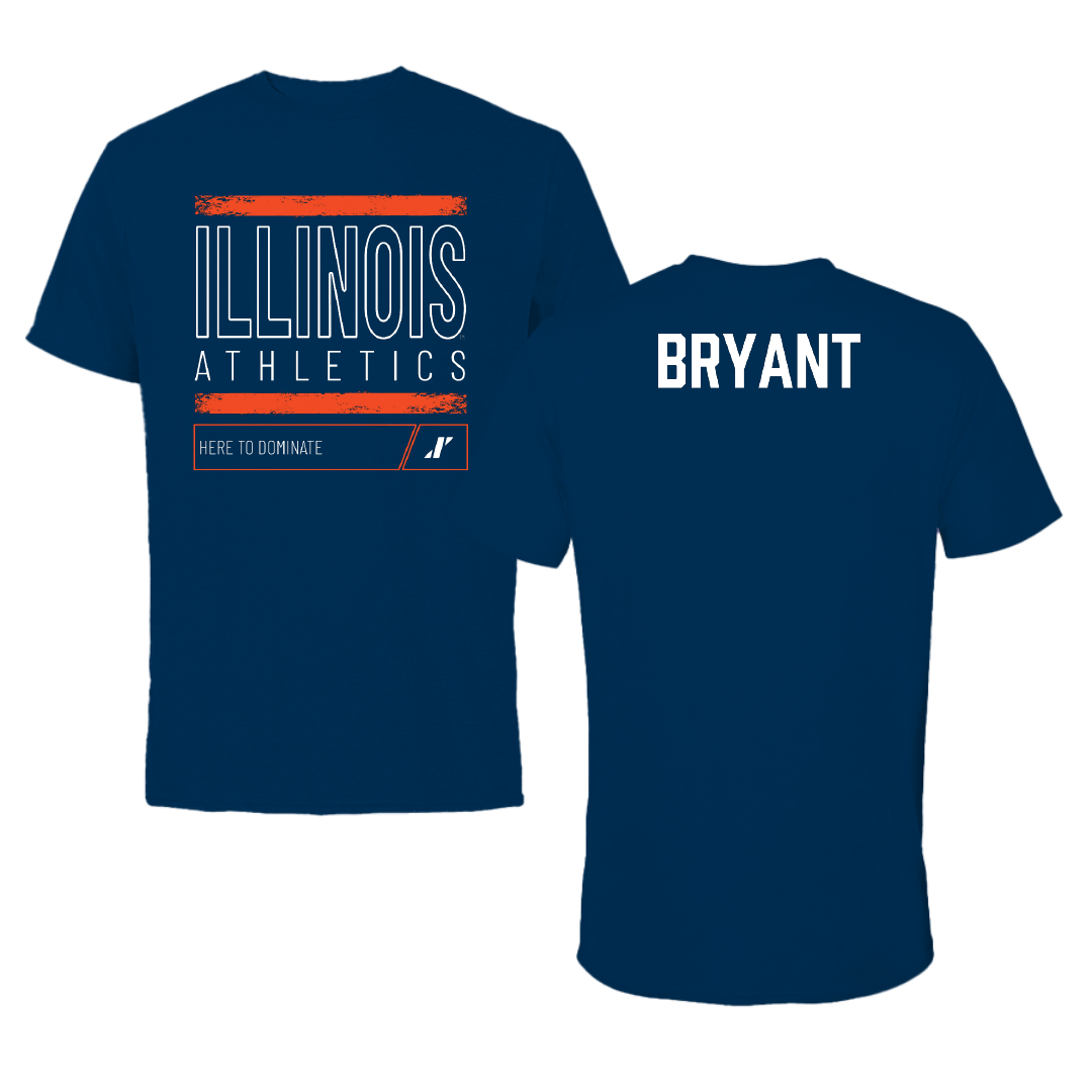 University of Illinois TF and XC Navy Dominate Performance Tee - Azariyah Bryant