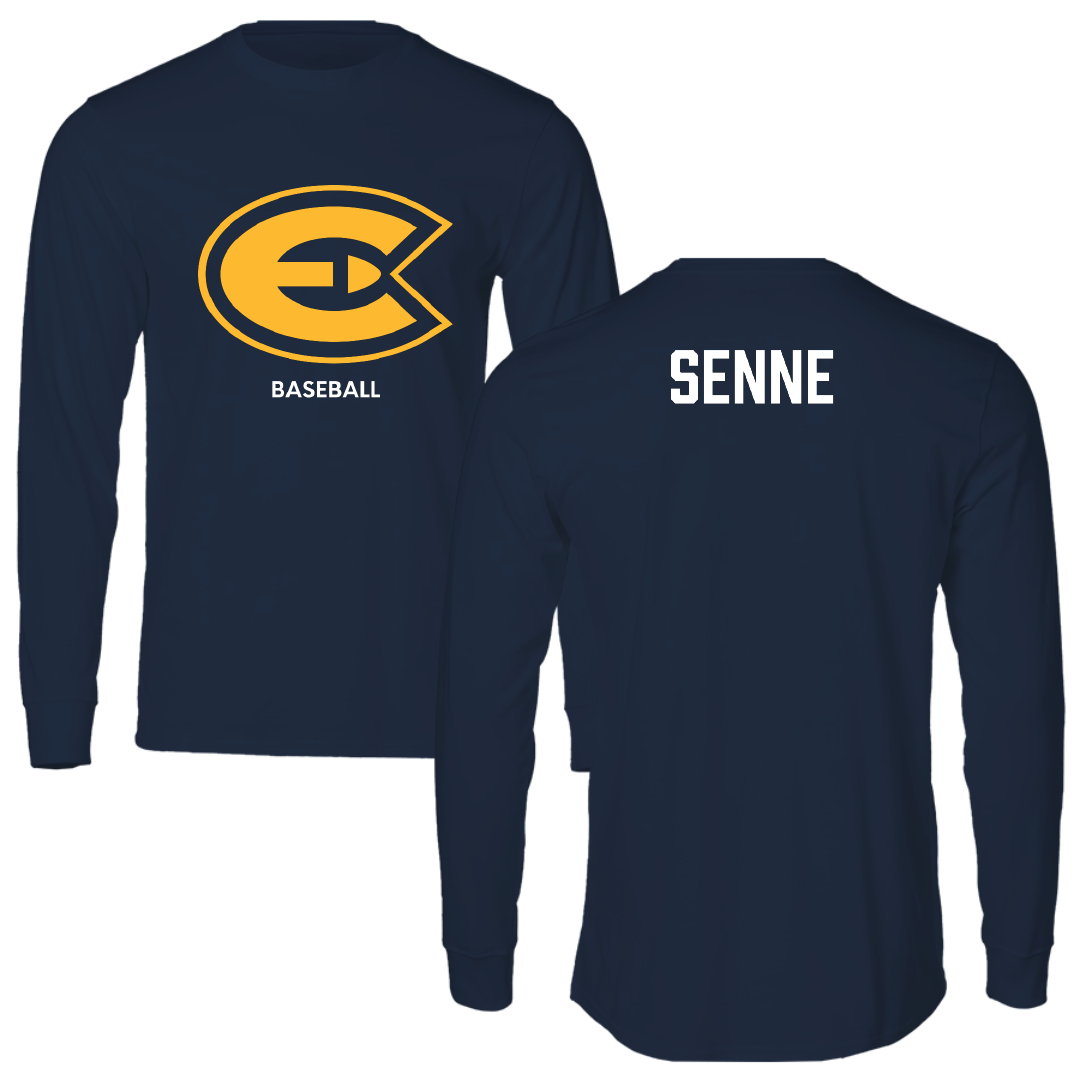 University of Wisconsin-Eau Claire Baseball Navy Performance Long Sleeve - Cooper Senne