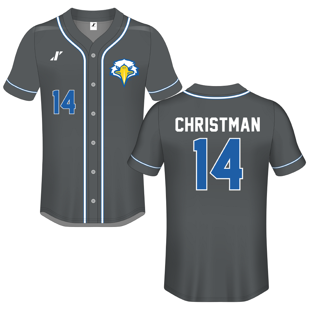 Morehead State University Gray Button-Down Jersey - #14 Cheyenne Christman