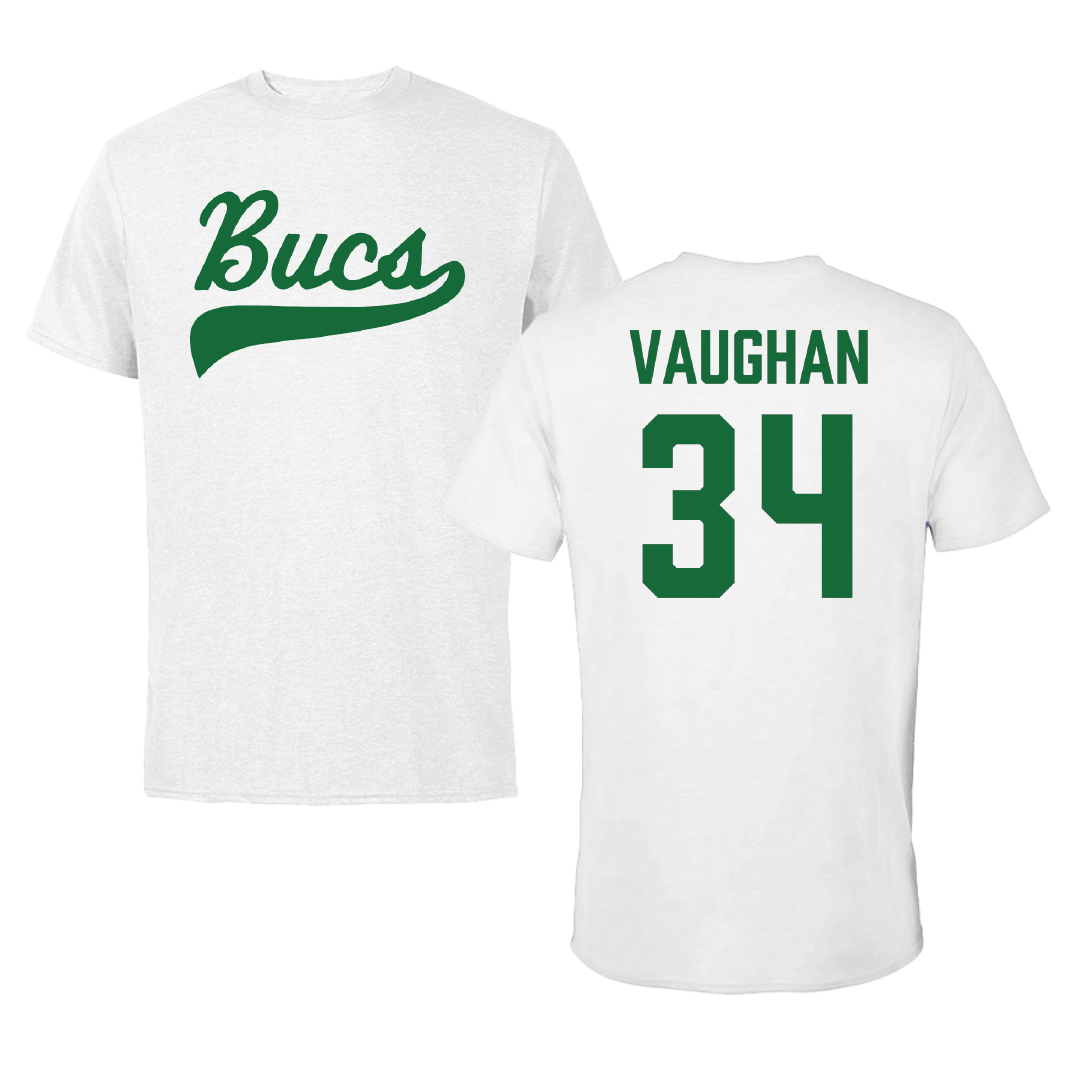 Shelton State Community College Baseball White Performance Tee - #34 Sam Vaughan
