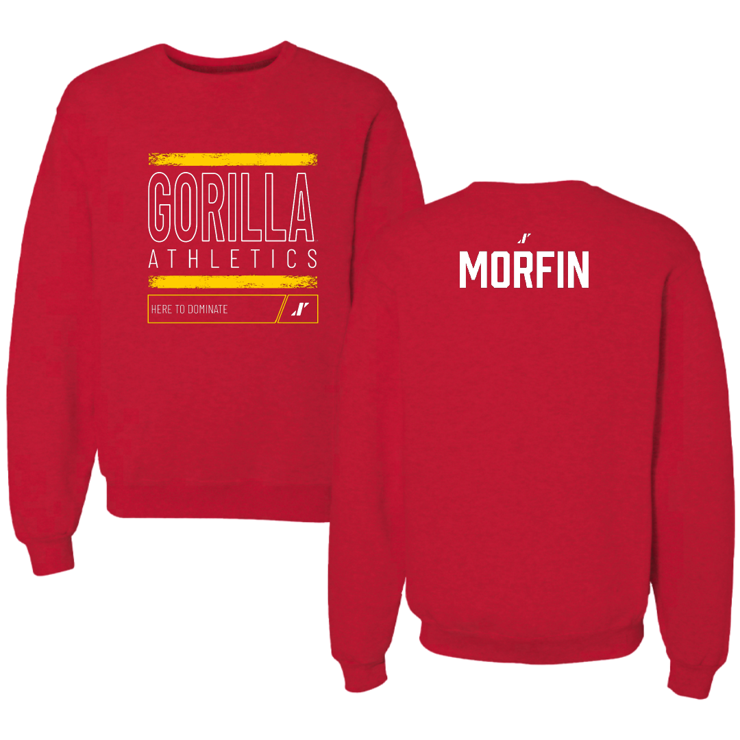 Pittsburg State University TF and XC Red Dominate Crewneck - Victor Morfin