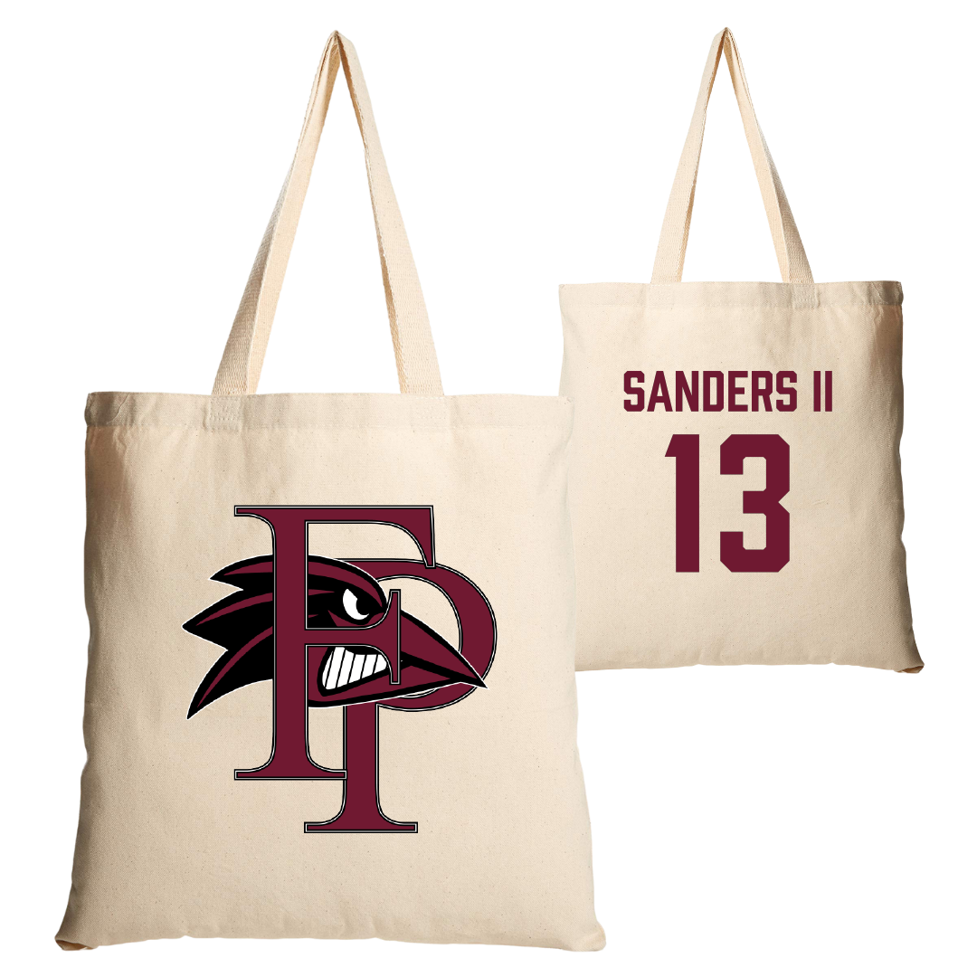 Franklin Pierce University Baseball Tan Canvas Tote Bag - #13 Bryan Sanders II