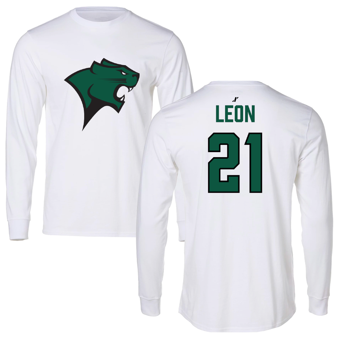 Chicago State University Soccer White Performance Long Sleeve - #21 Jorge Leon