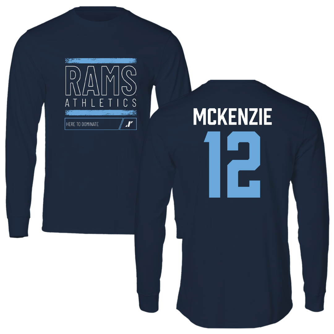University of Rhode Island Baseball Navy Dominate Performance Long Sleeve - #12 Brody McKenzie