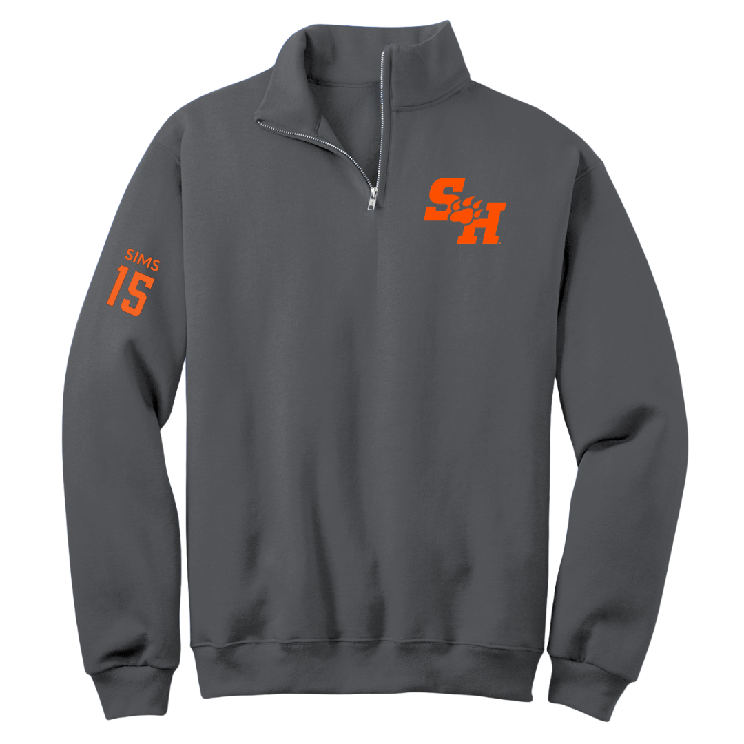 Sam Houston State University Soccer (W) Dark Gray Quarter-Zip - #15 Indigo Sims