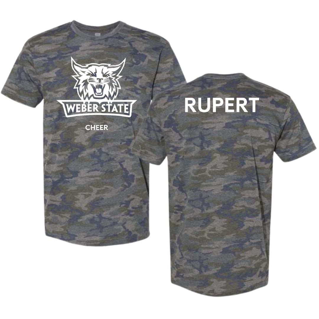 Weber State University Cheer Vintage Camo Tee - Gillian Rupert