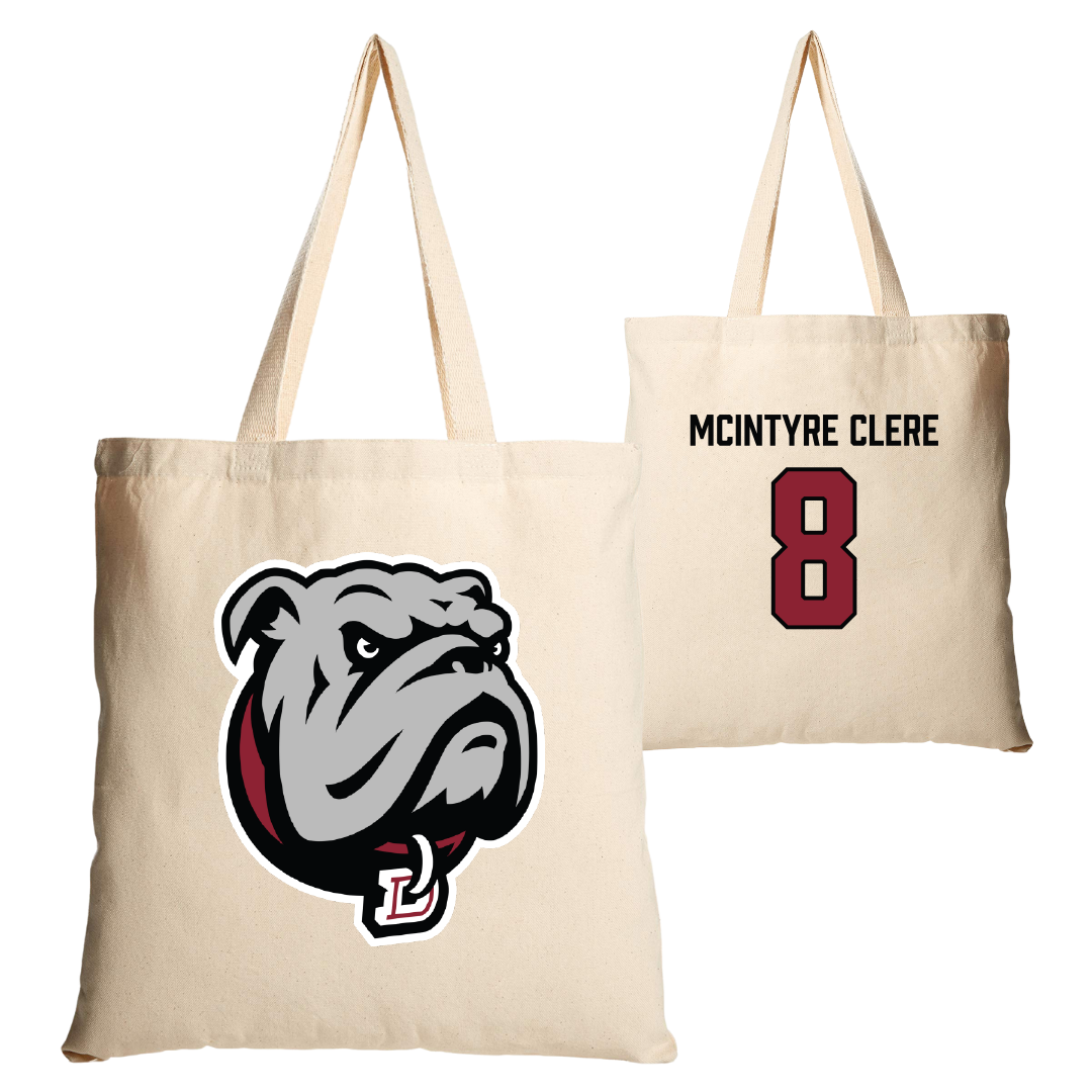 Dean College Soccer Tan Canvas Tote Bag - #8 Miro McIntyre Clere