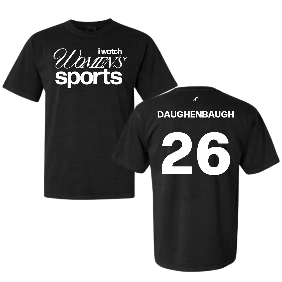 Volleyball (W) Black WHM Comfort Colors Tee - #26 Alyssa Daughenbaugh