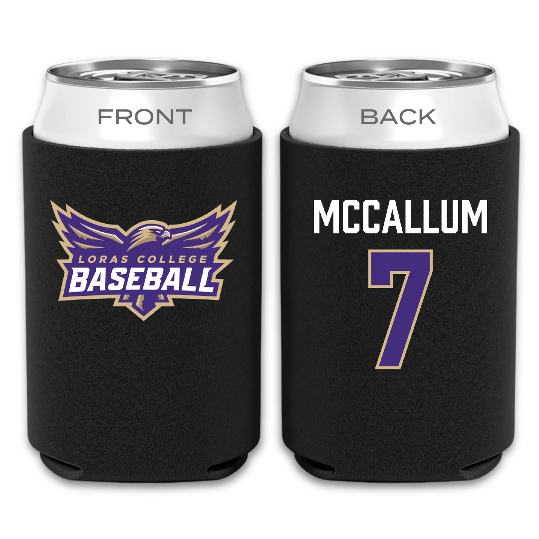 Loras College Baseball Black Can Cooler - #7 Max McCallum
