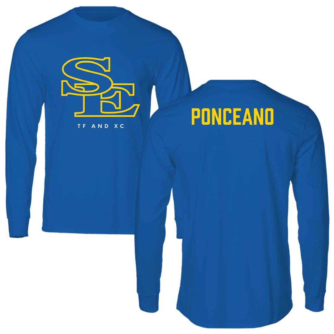 Southeastern Oklahoma State University TF and XC Blue Performance Long Sleeve - Marcy Ponceano