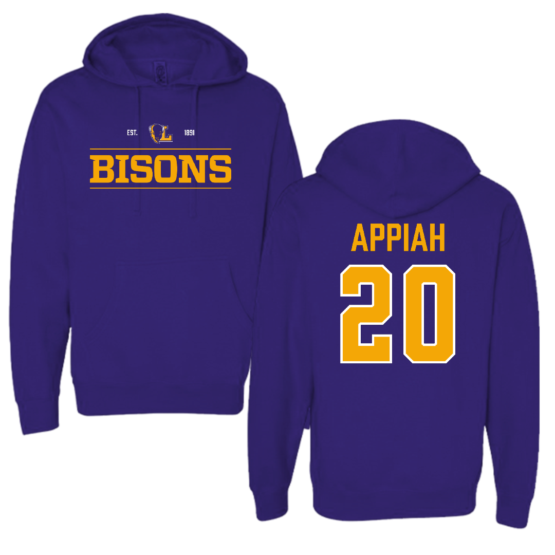 Lipscomb University Soccer Purple General Hoodie - #20 Elvis Appiah