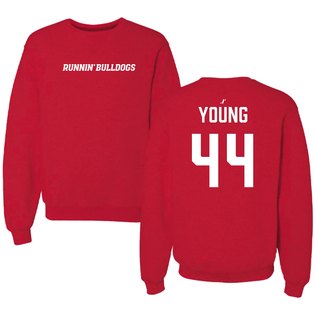 Gardner-Webb University Football Red Crewneck - #44 Jamari Young