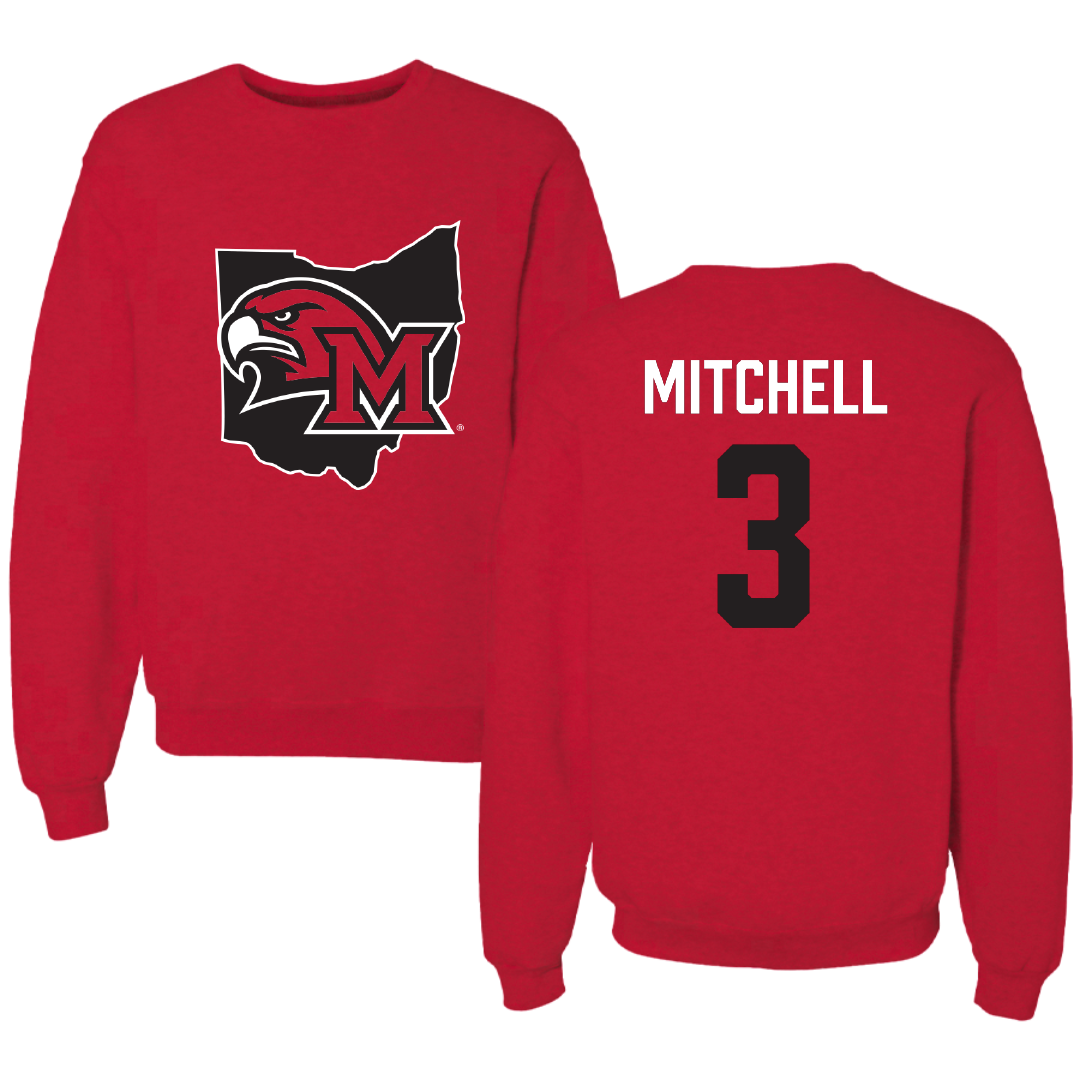Miami University (Ohio) Softball Red State Crewneck - #3 Jeneva Mitchell