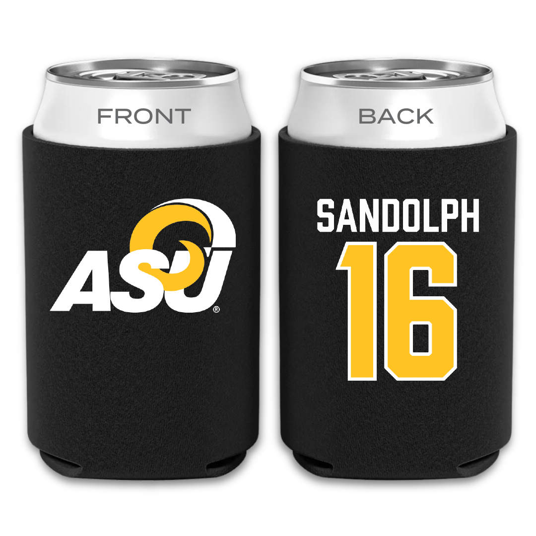 Angelo State University Football Black Can Cooler - #16 Corey Sandolph