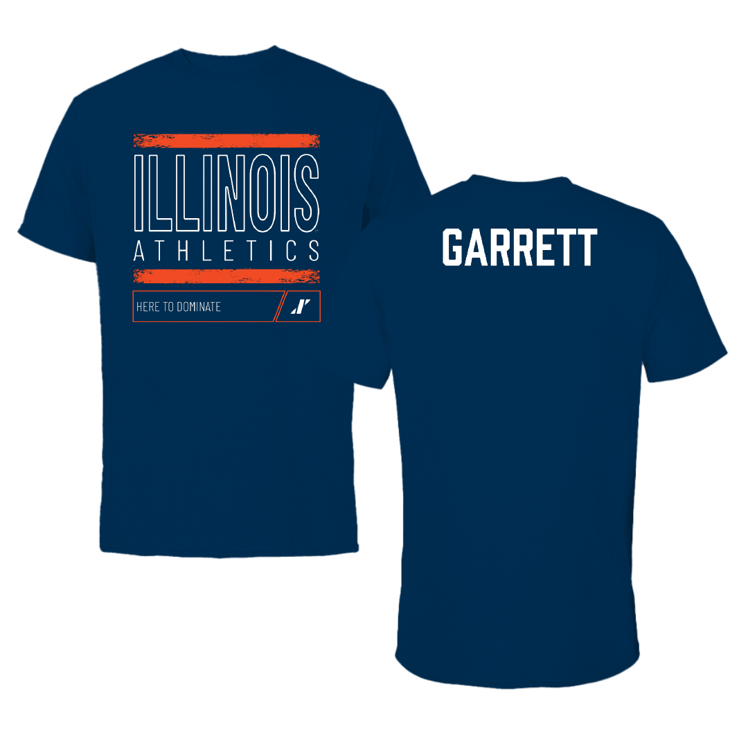 University of Illinois TF and XC Navy Dominate Performance Tee - Kam Garrett