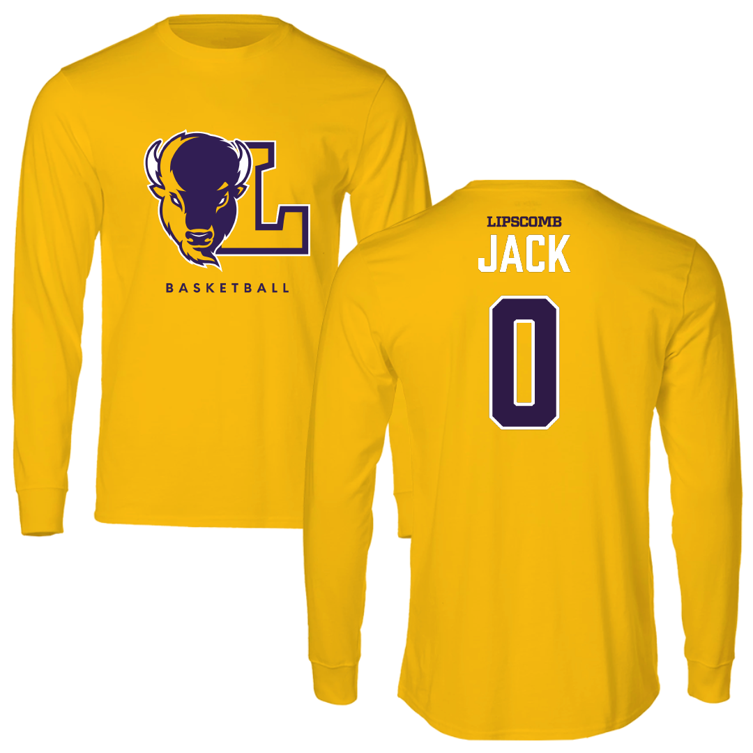 Lipscomb University Basketball (M) Gold Long Sleeve - #0 Luke Jack