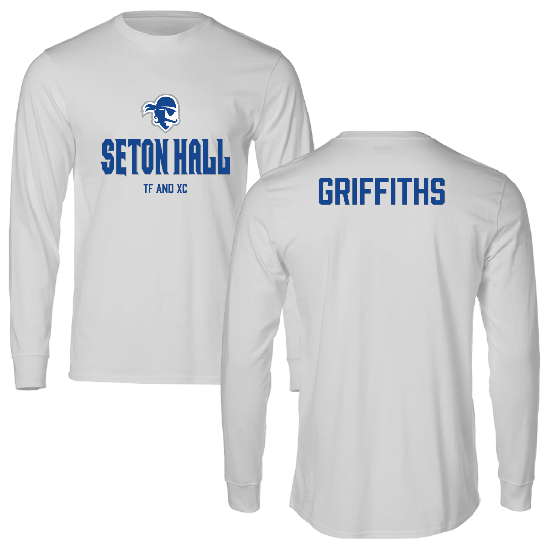 Seton Hall University TF and XC Light Gray Performance Long Sleeve - Liam Griffiths