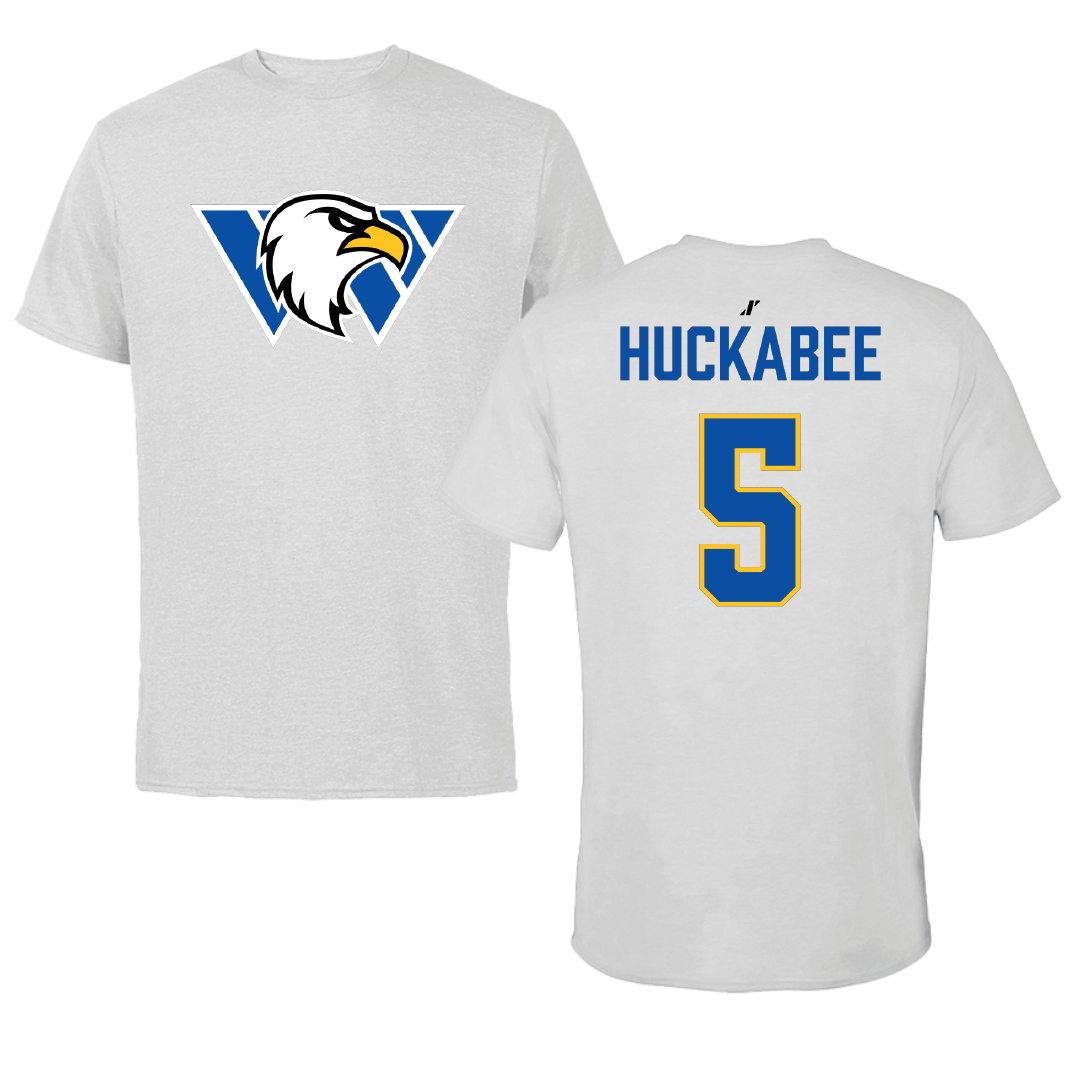 Williams Baptist University Softball Light Gray Tee - #5 Olivia Huckabee