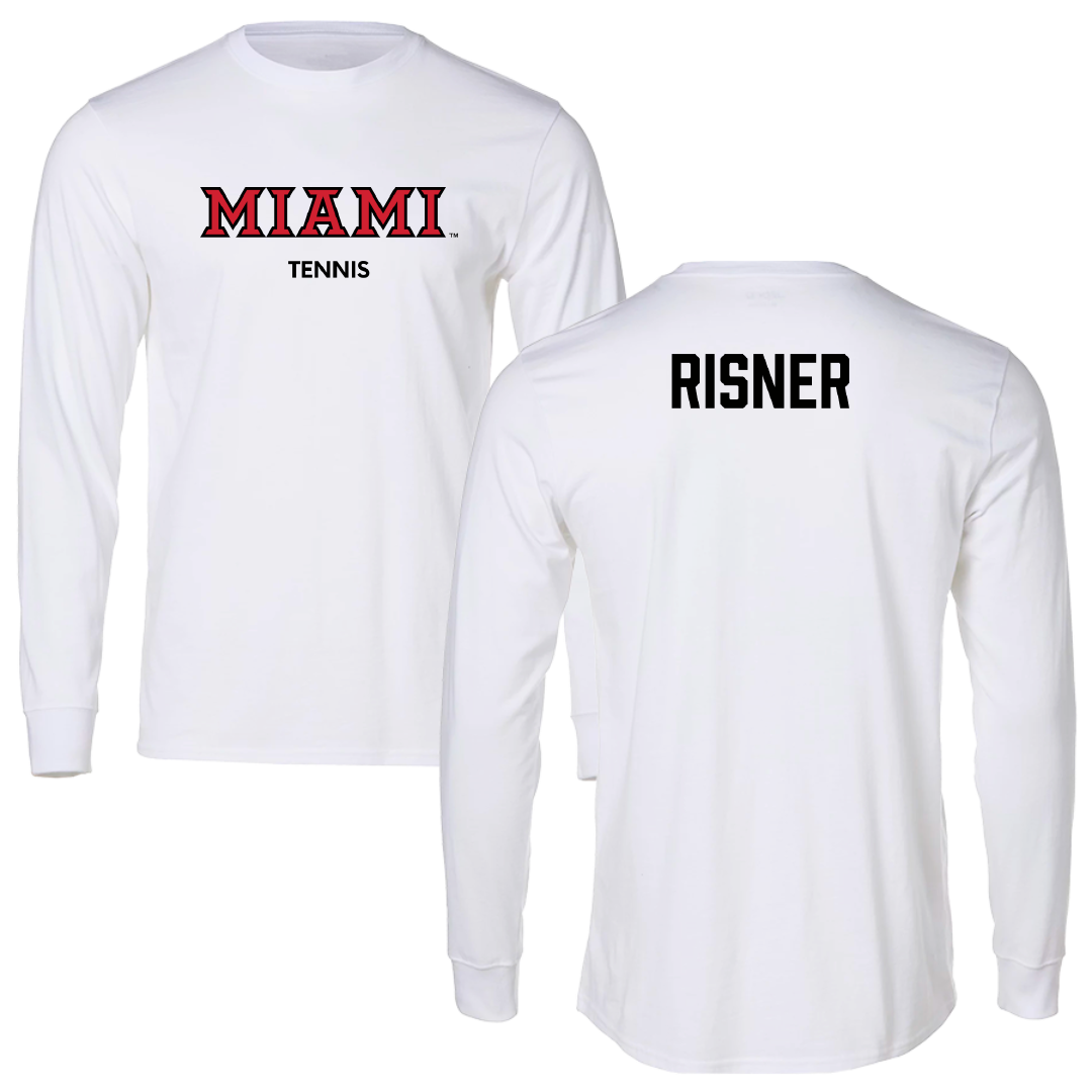 Miami University (Ohio) Tennis (W) White Performance Long Sleeve - Evelyn Risner