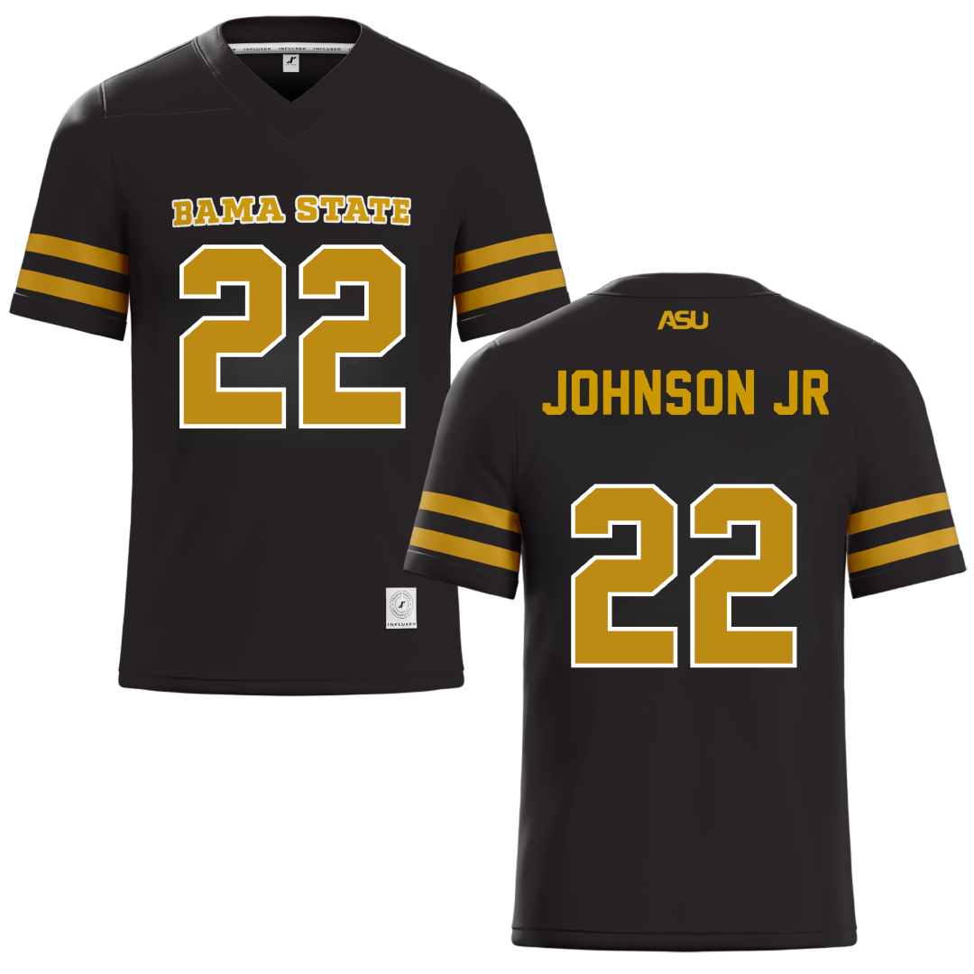 Alabama State University Black Football Jersey - #22 Terence Johnson Jr