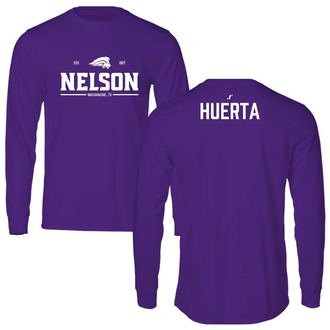 Nelson University TF and XC Purple General Long Sleeve - Genesis Huerta