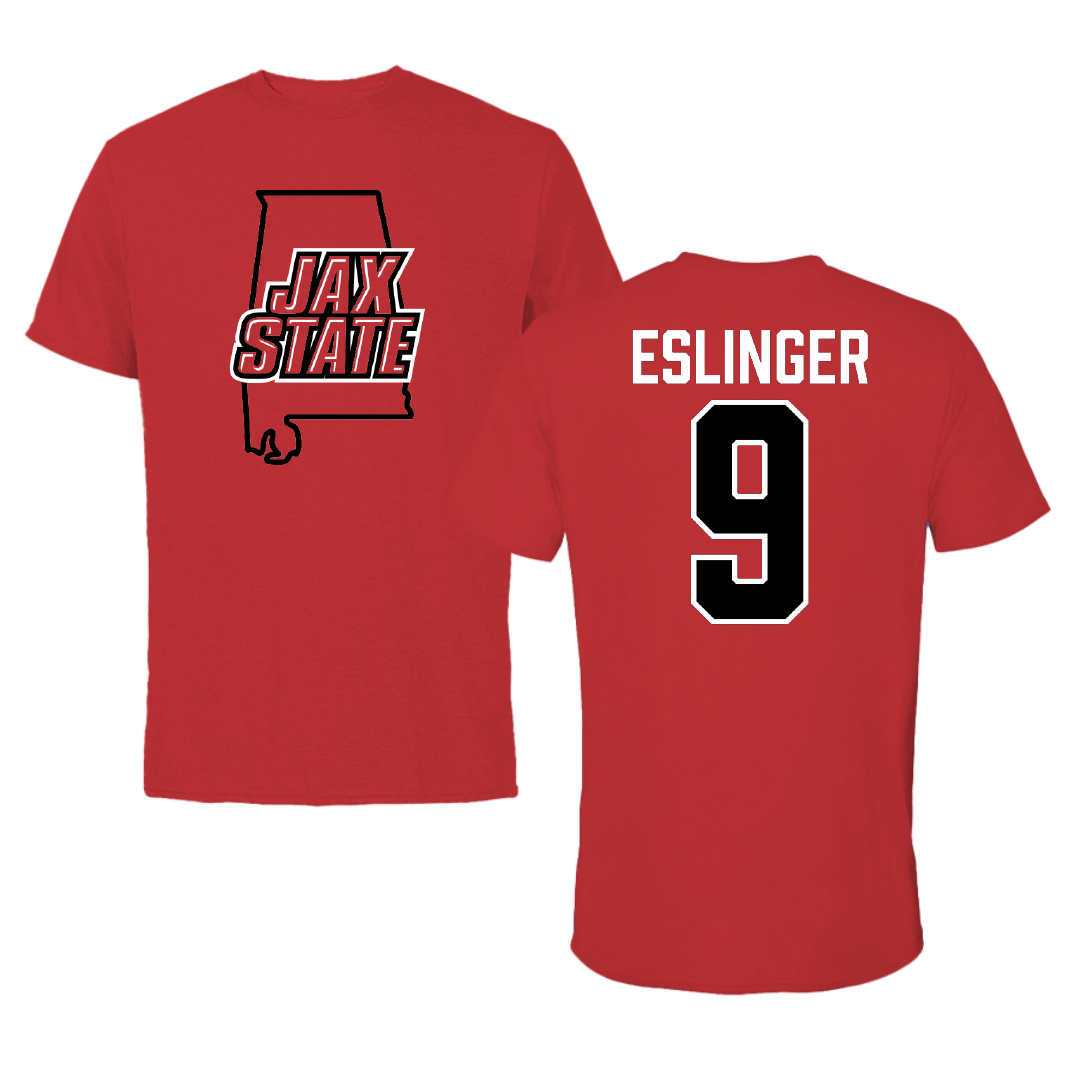 Jacksonville State University Softball Red State Performance Tee - #9 Jordan Eslinger