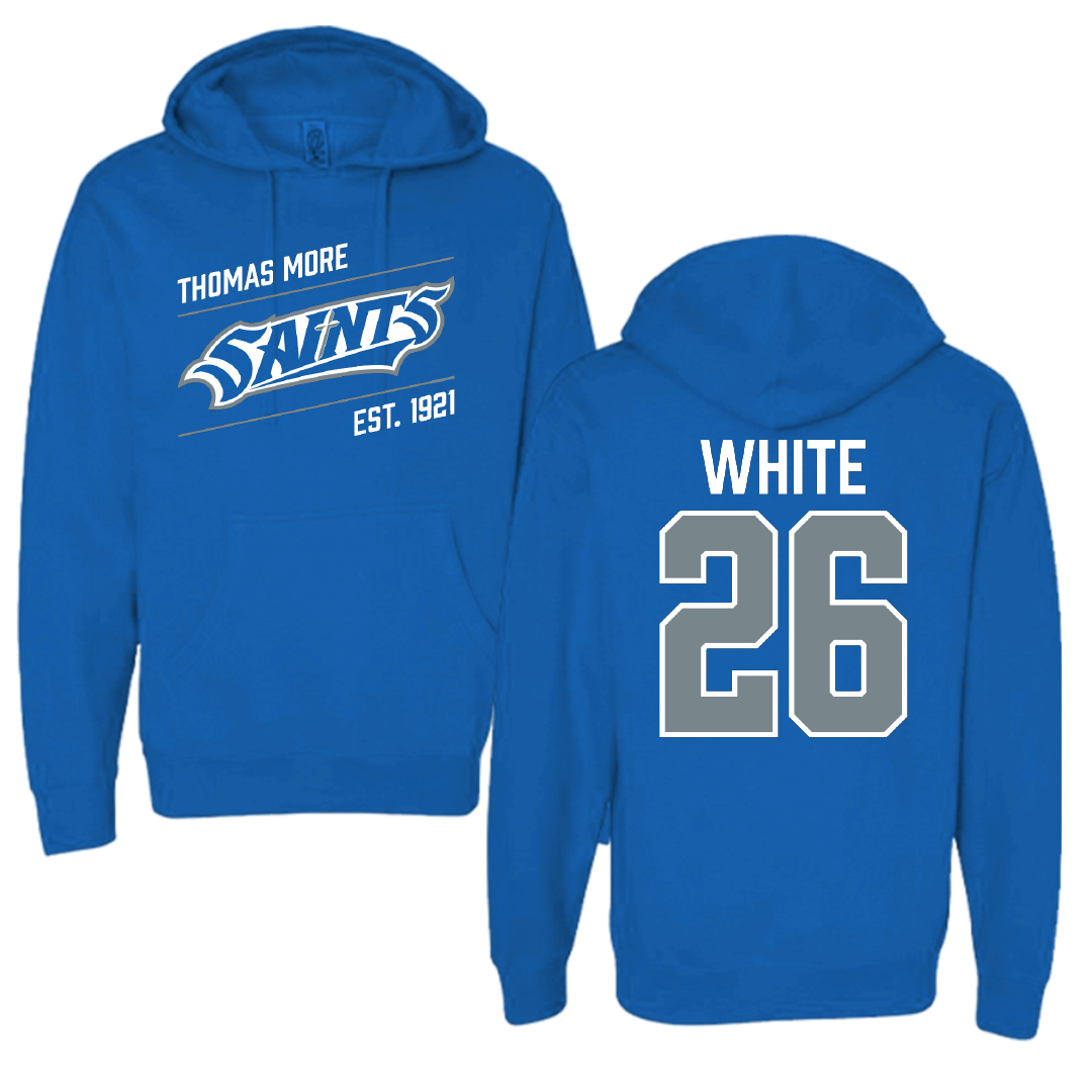Thomas More University Lacrosse Blue General Hoodie - #26 Whitney White